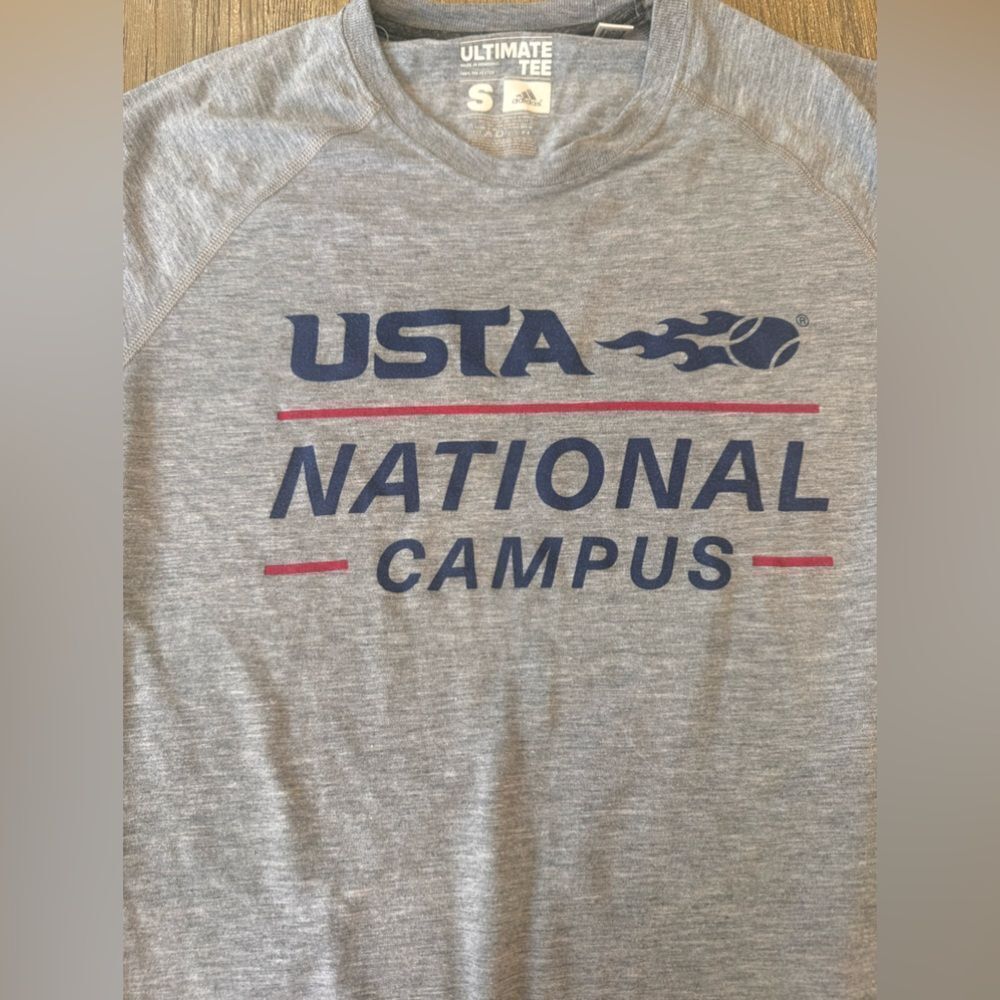 USTA short sleeve Adidas shirt. Size adult small